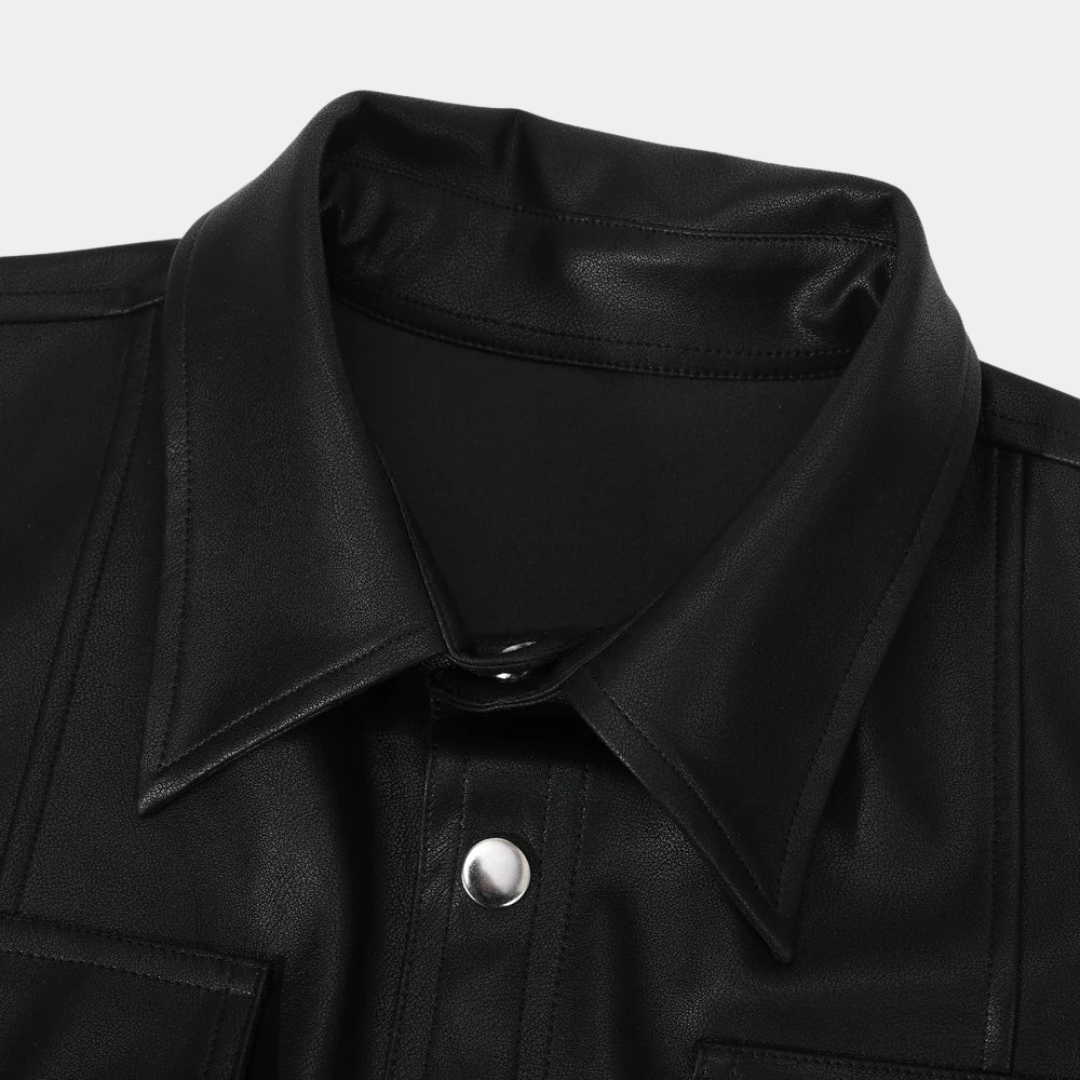 Thomas™ | Steen – Sort Knapbluse