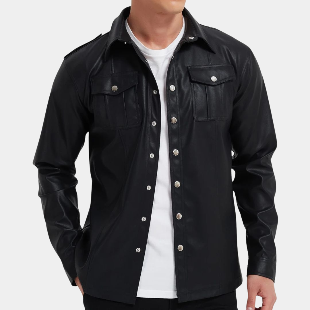 Thomas™ | Steen – Sort Knapbluse