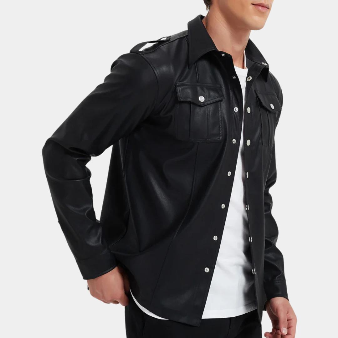 Thomas™ | Steen – Sort Knapbluse