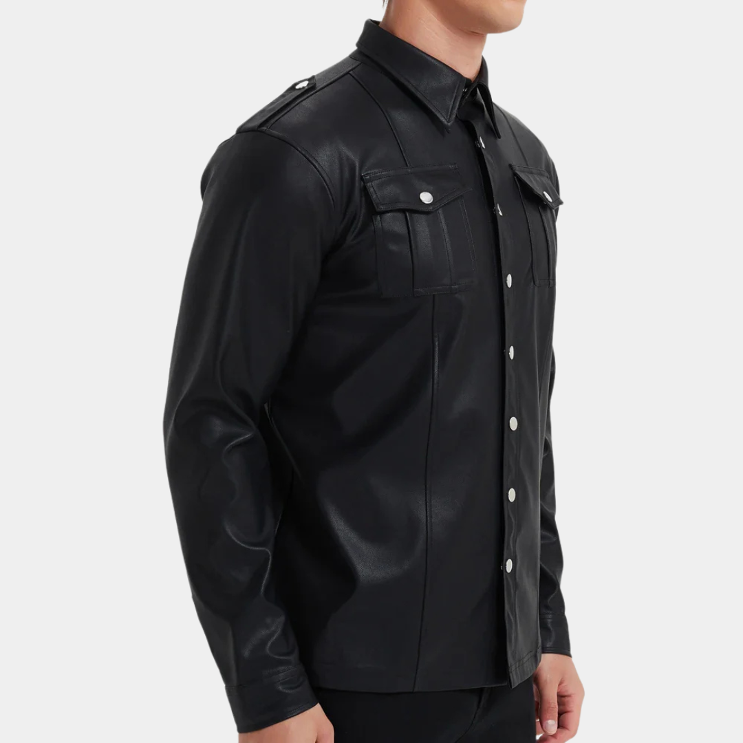 Thomas™ | Steen – Sort Knapbluse